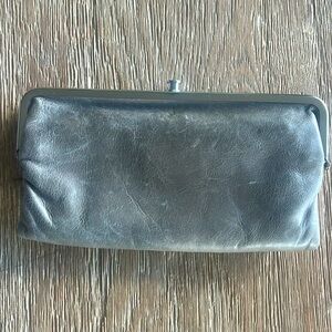 HOBO LAUREN WALLET/clutch, NWOT, gray/taupe, happy birthday edition